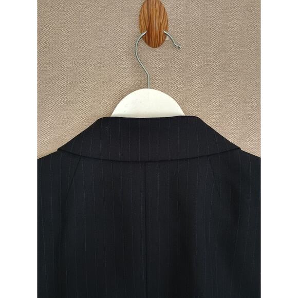 J. Crew Blazer Women 12P Navy Striped 1035 Super 120s Wool Career Jacket Pocket - Picture 8 of 14